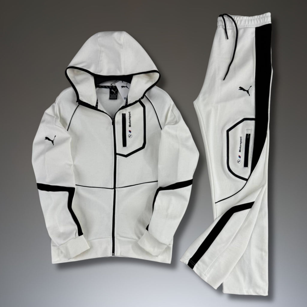 Puma x BMW férfi tréningruha, fehér, prémium minőség