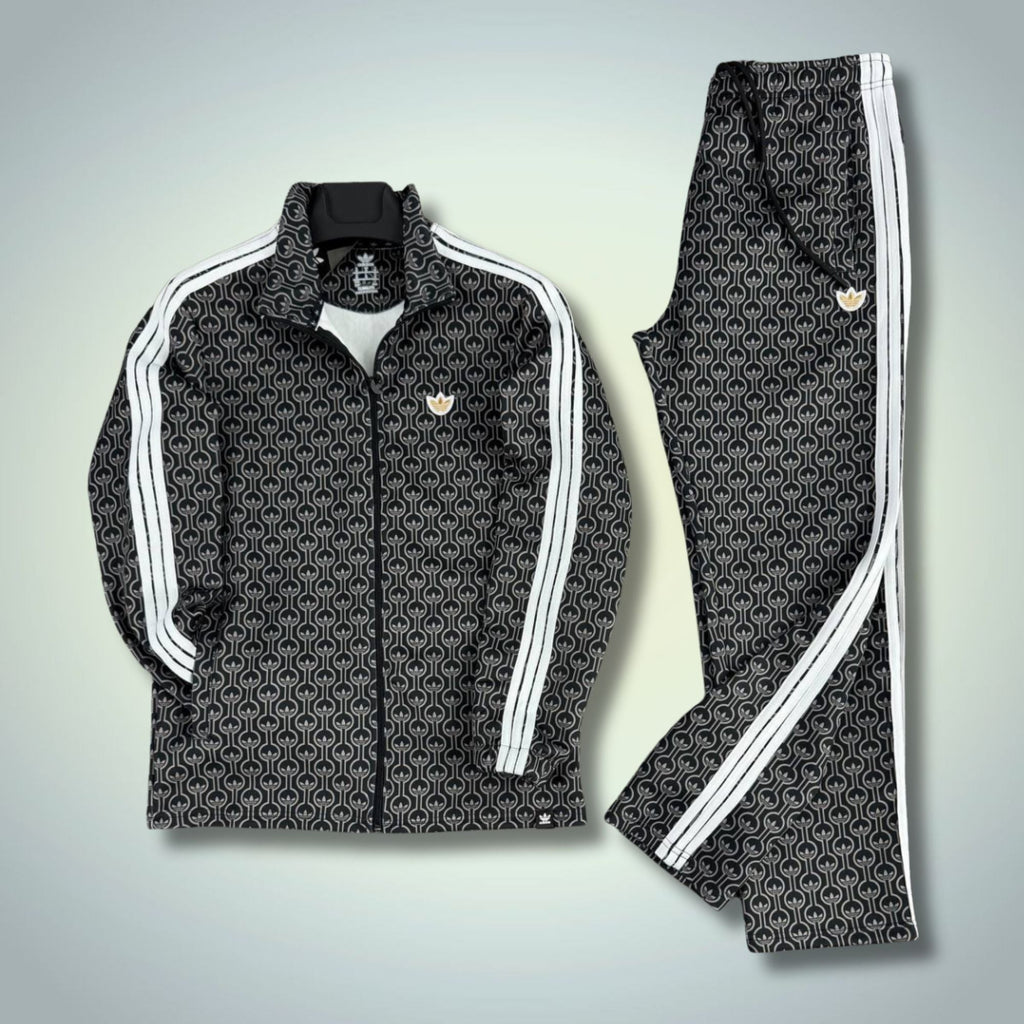 Adidas DJ férfi tréningruha, fekete-fehér, prémium minőség