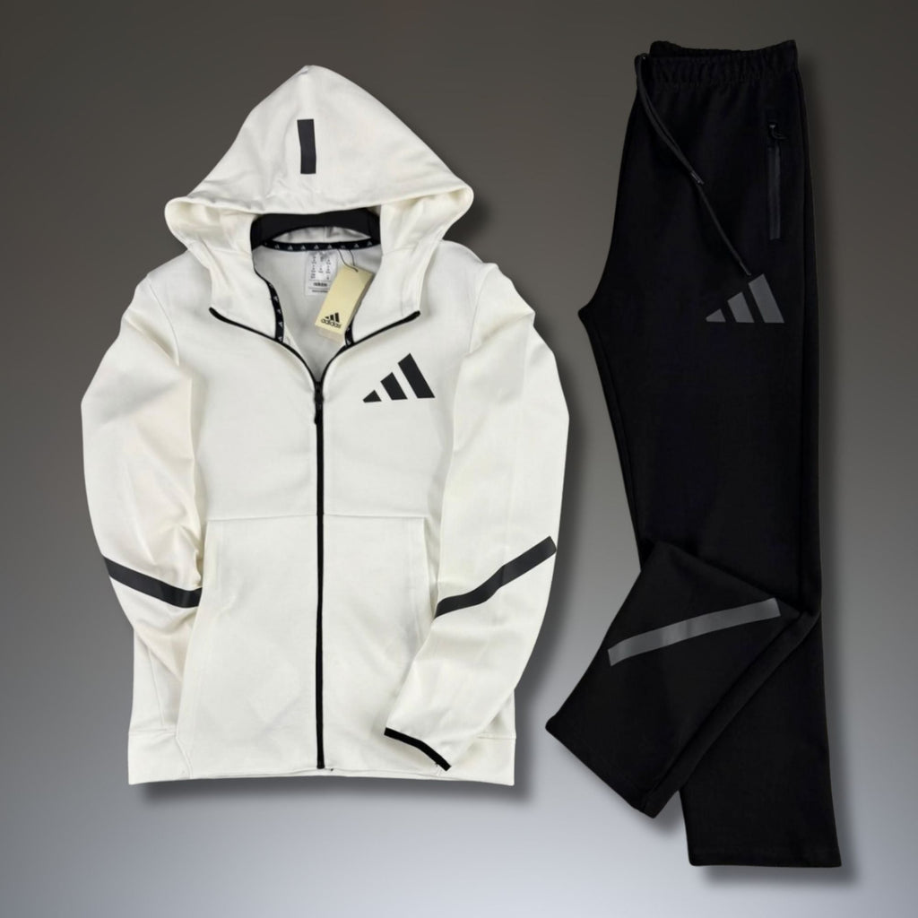 Adidas férfi melegítő szett, 2025, fekete-fehér. Prémium minőség