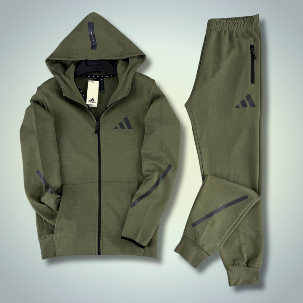 Adidas férfi melegítő 2025, olívazöld. Prémium minőség