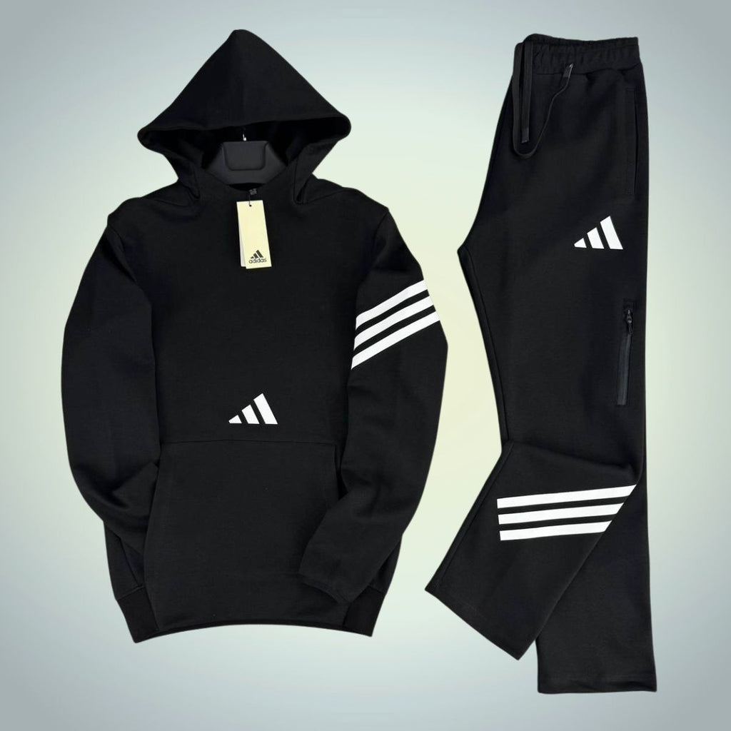 Adidas férfi melegítő kapucnival, fekete. Prémium minőség