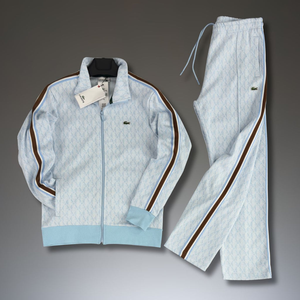 Lacoste férfi tréningruha, Jacquard Monogram, világoskék. Prémium minőség