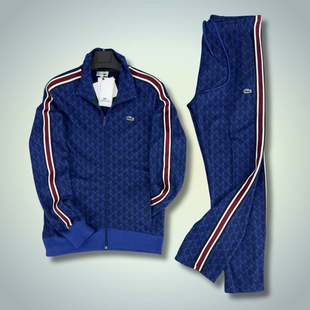 Lacoste férfi melegítő Jacquard Monogram, kék. Prémium minőség