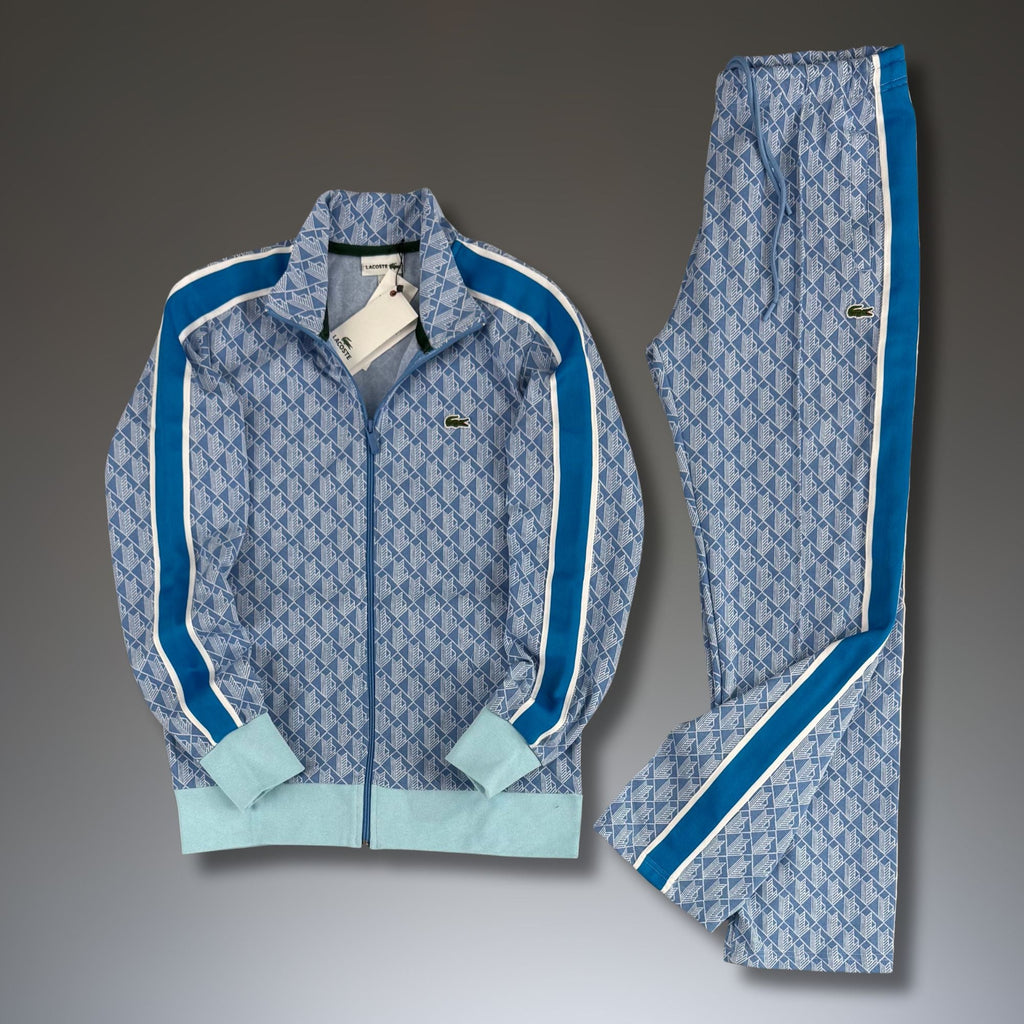 Lacoste férfi melegítő, Jacquard Monogram, óceánkék. Model 2025. Prémium minőség