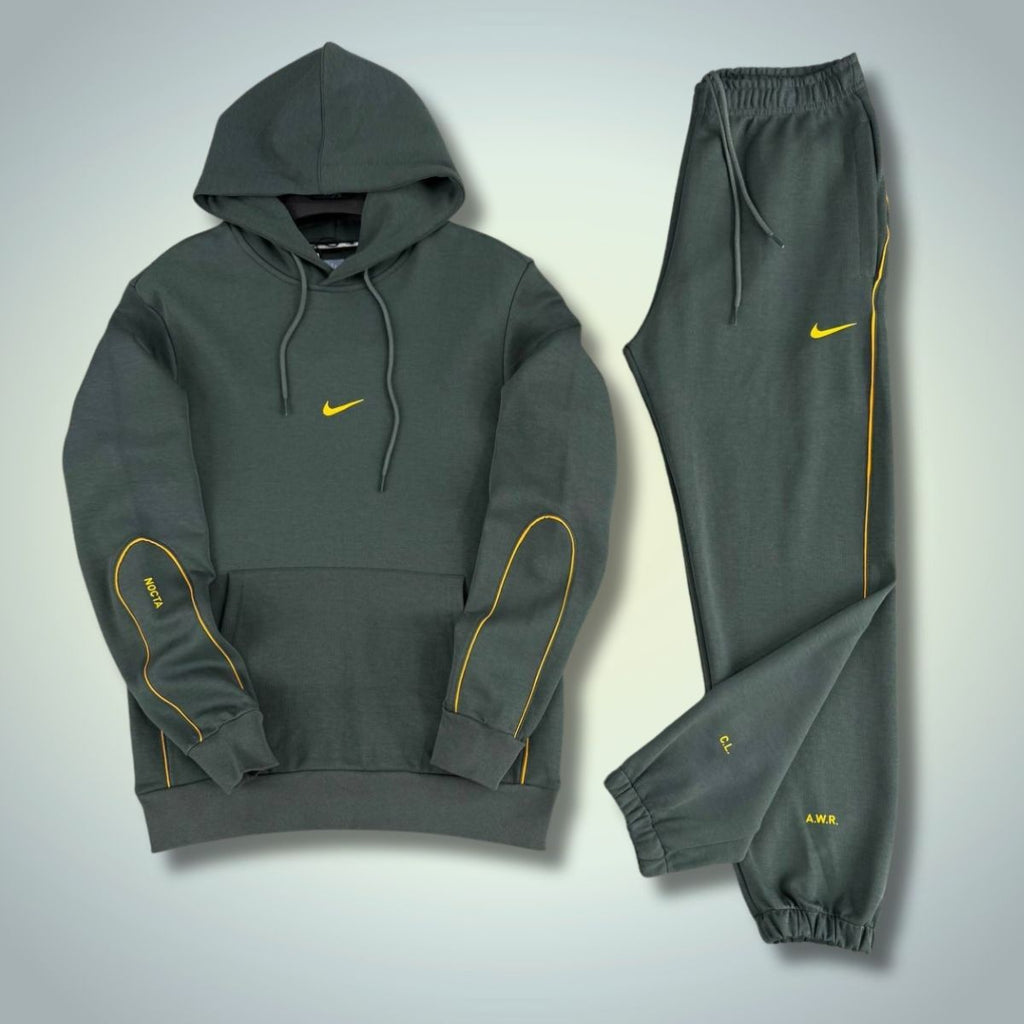 Nike Nocta férfi melegítő kapucnis felsővel, zsályazöld. Prémium minőség