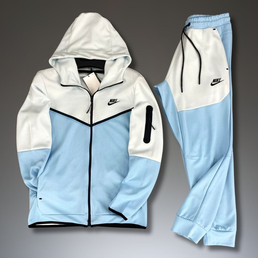 Nike Tech Fleece férfi tréningruha babakék színben és fehér. Prémium minőség