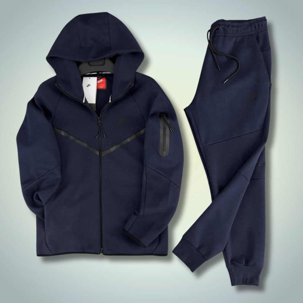 Nike Tech Fleece férfi tréningruha, sötétkék. Modell 2024. Prémium minőség
