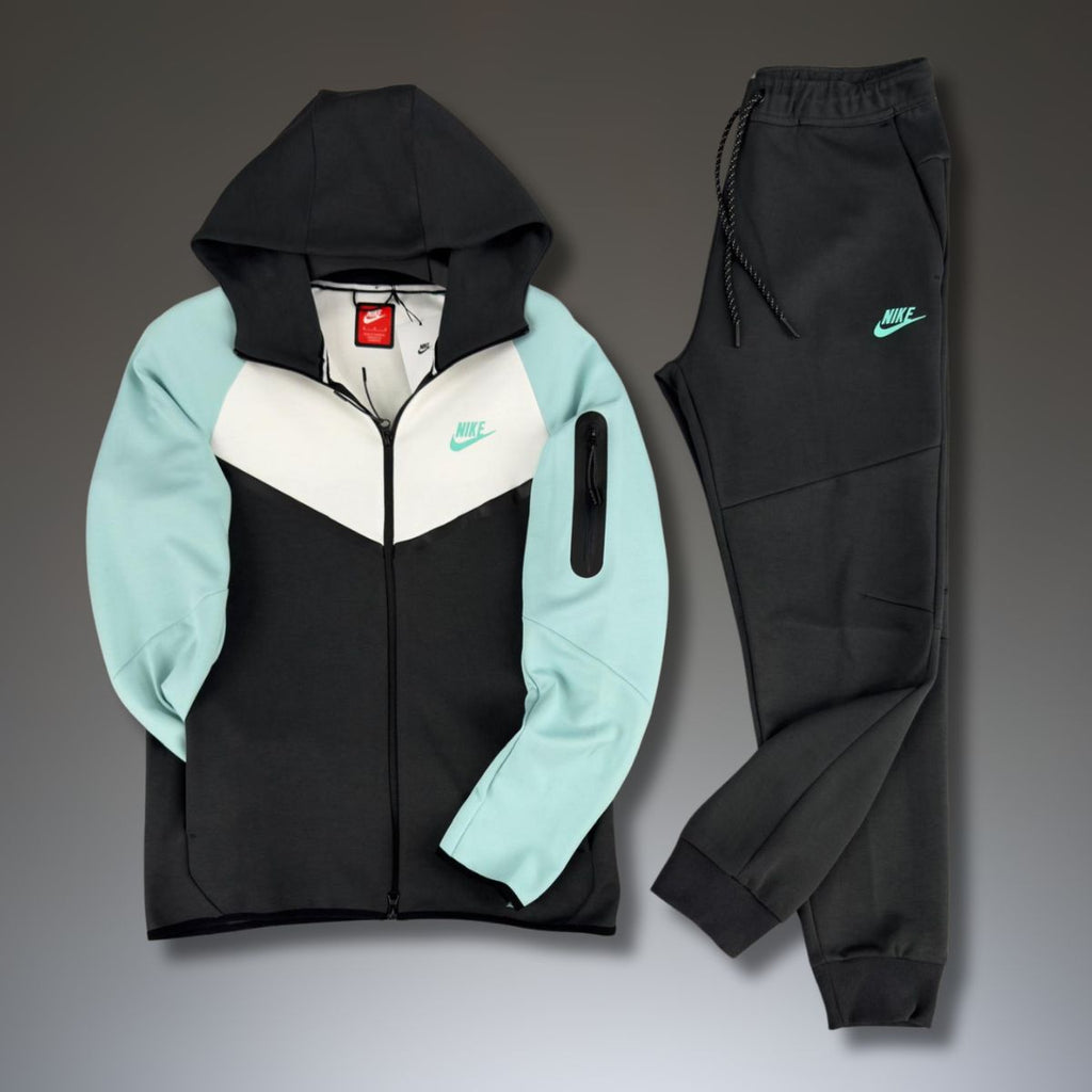 Nike Tech Fleece férfi melegítő, menta - fehér - grafit. Modell 2024. Prémium minőség
