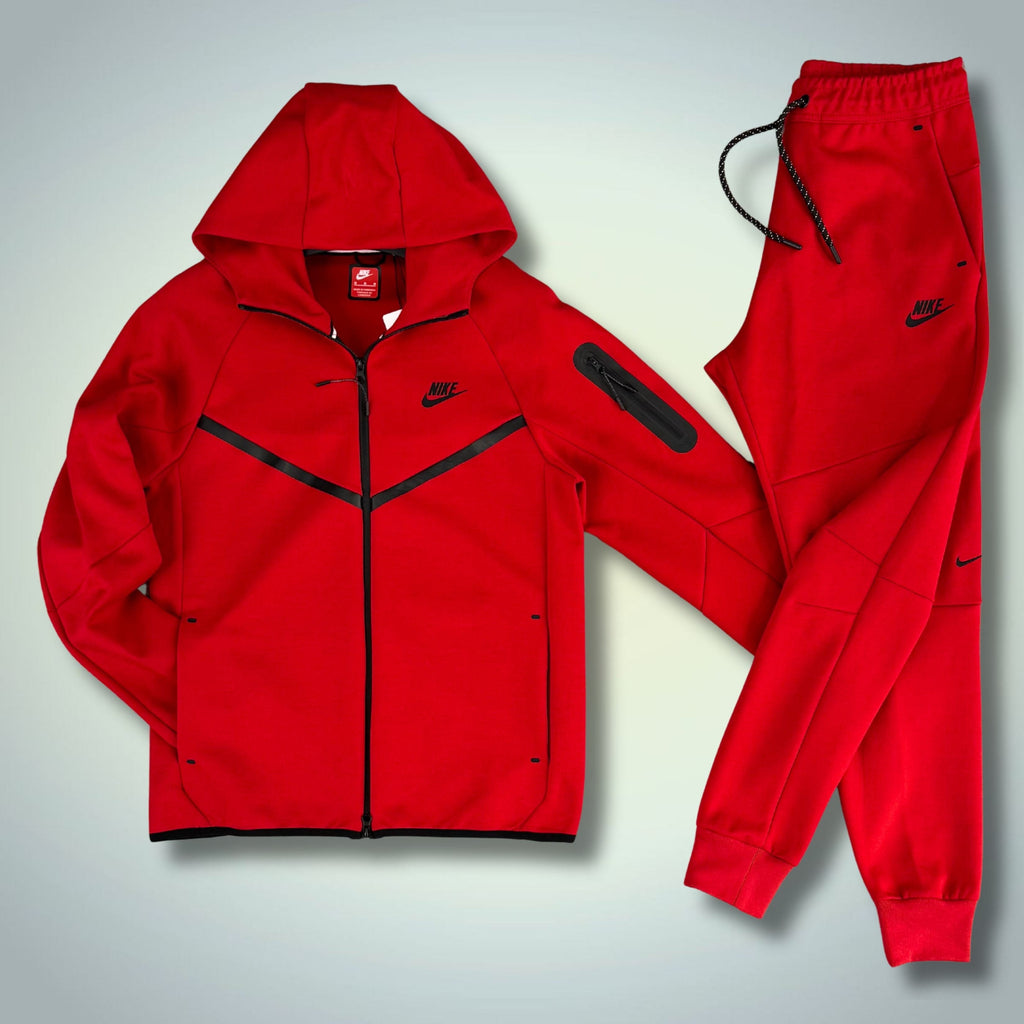 Nike férfi Tech Fleece melegítő, piros. Model 2024. Prémium minőség