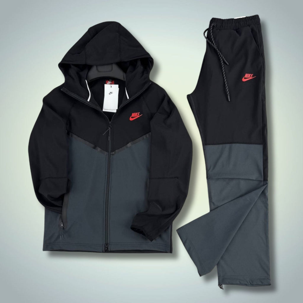 Nike Tech Fleece férfi vízálló melegítő szett, fekete-grafit. Prémium minőség