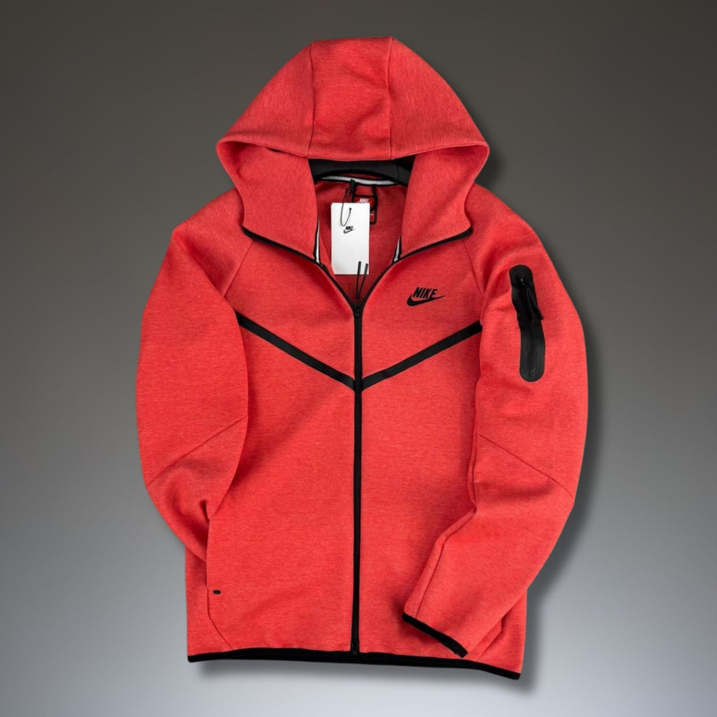 Nike Tech Fleece férfi pulóver, korall. 2024-es modell. Prémium minőség
