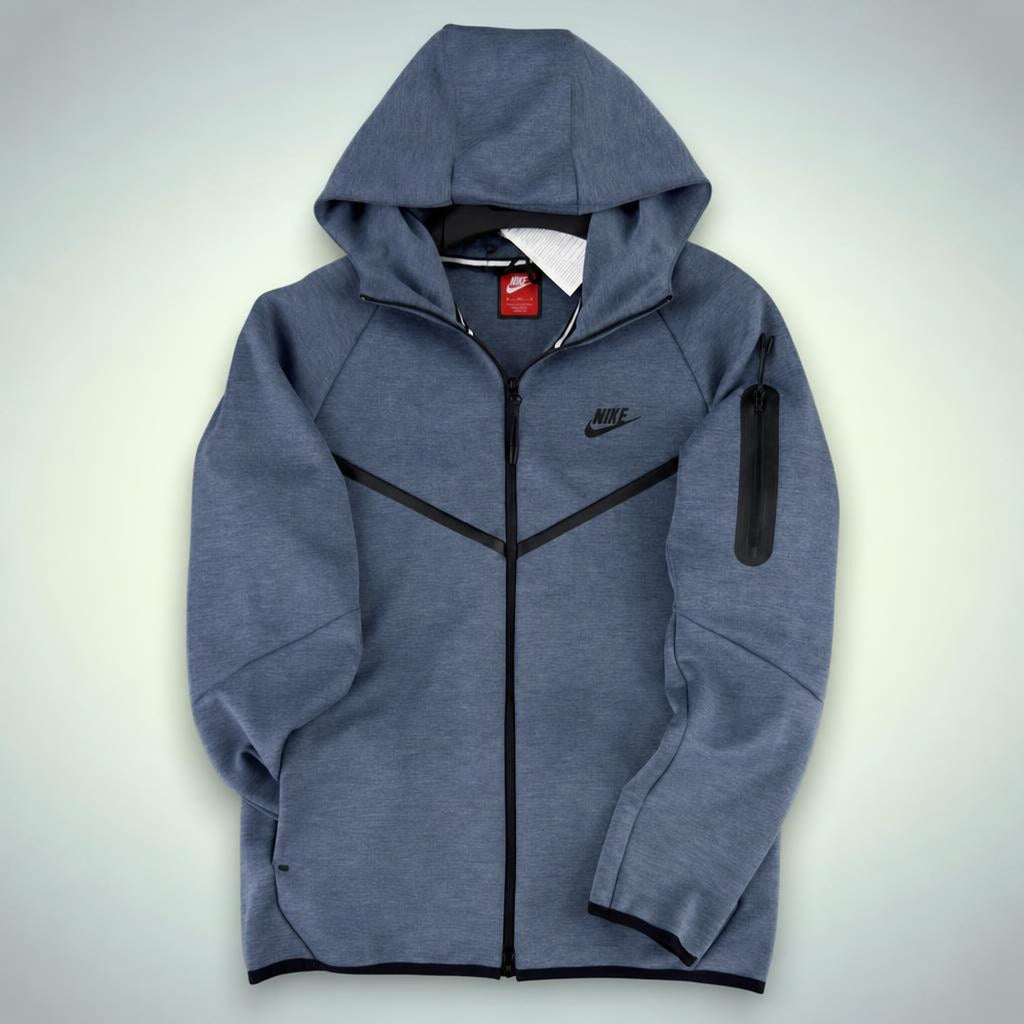 Nike Tech Fleece férfi pulóver, acélkék. 2024-es modell. Prémium minőség