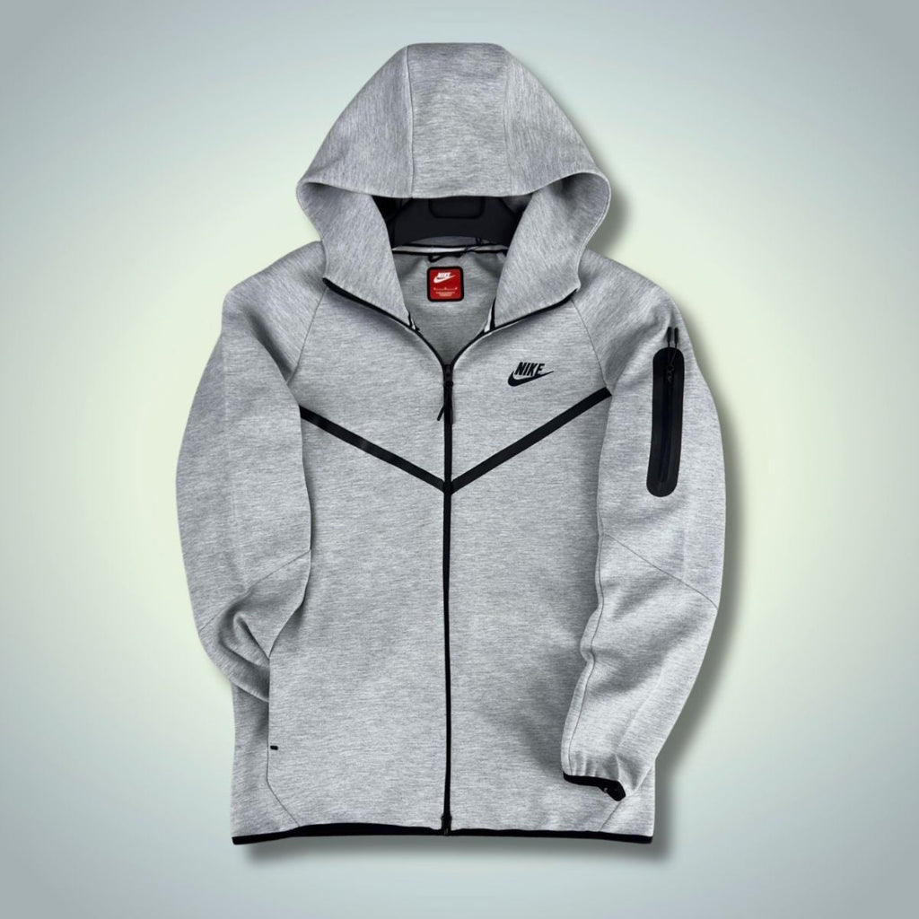 Nike Tech Fleece férfi pulóver, klasszikus szürke. Modell 2024.Prémium minőség