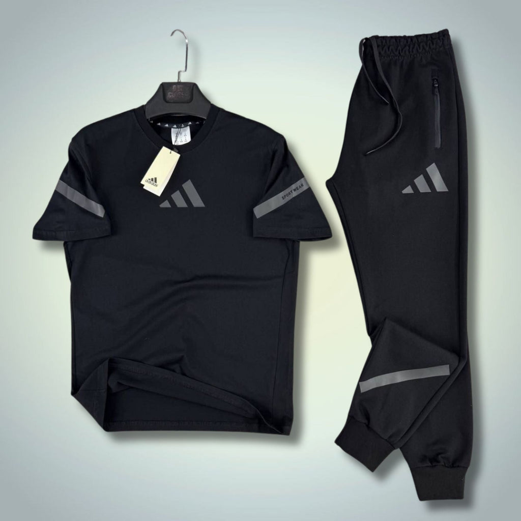 Adidas férfi nyári szabadidőruha, fekete. 2026. Prémium minőség