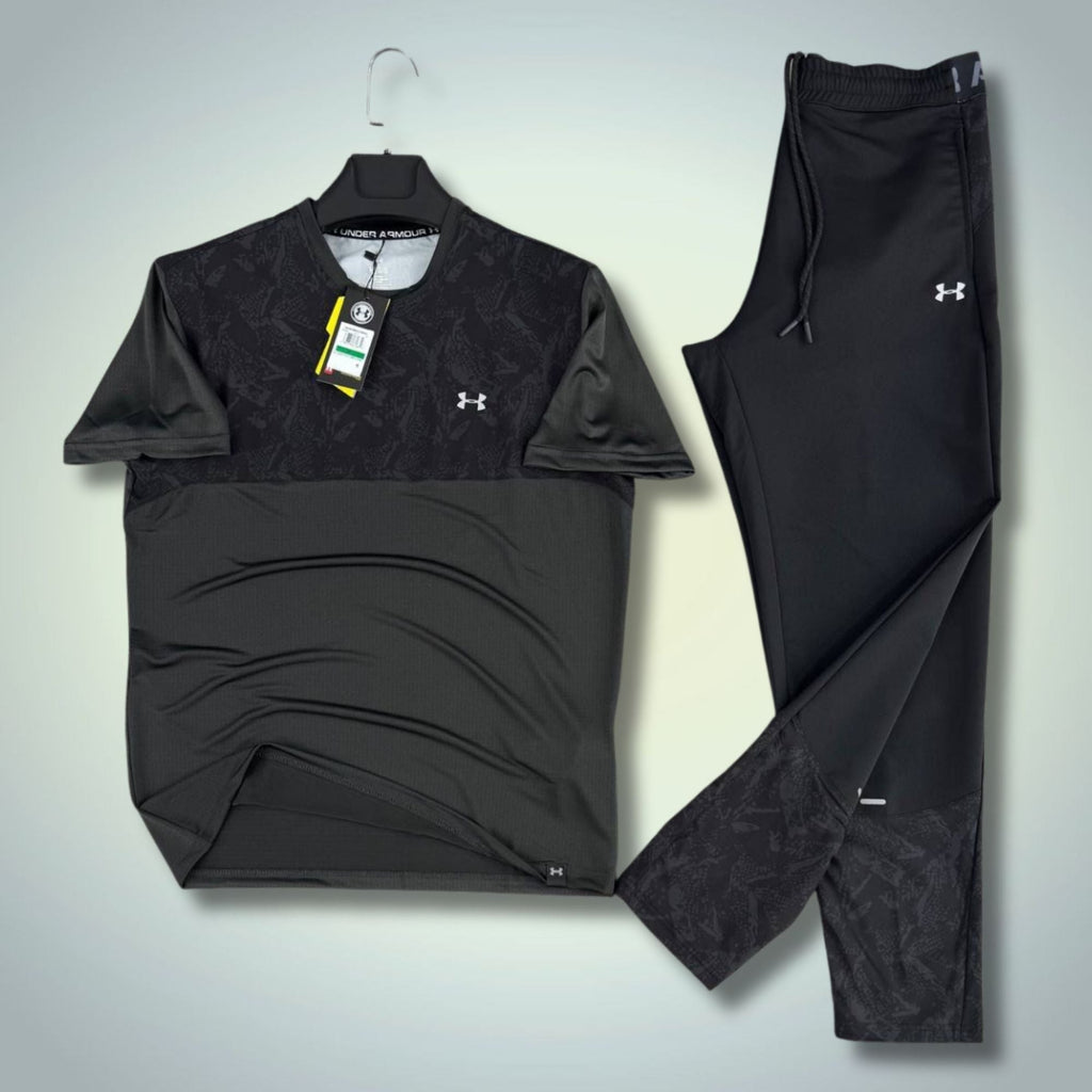 Under Armour férfi vízlepergető szabadidőruha, fekete-grafit. Prémium minőség