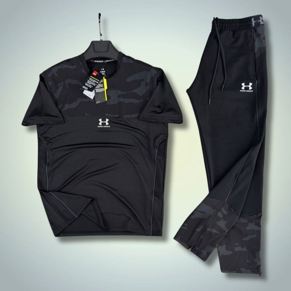 Under Armour férfi vízlepergető szabadidőruha, fekete-kamuflázs. Prémium minőség