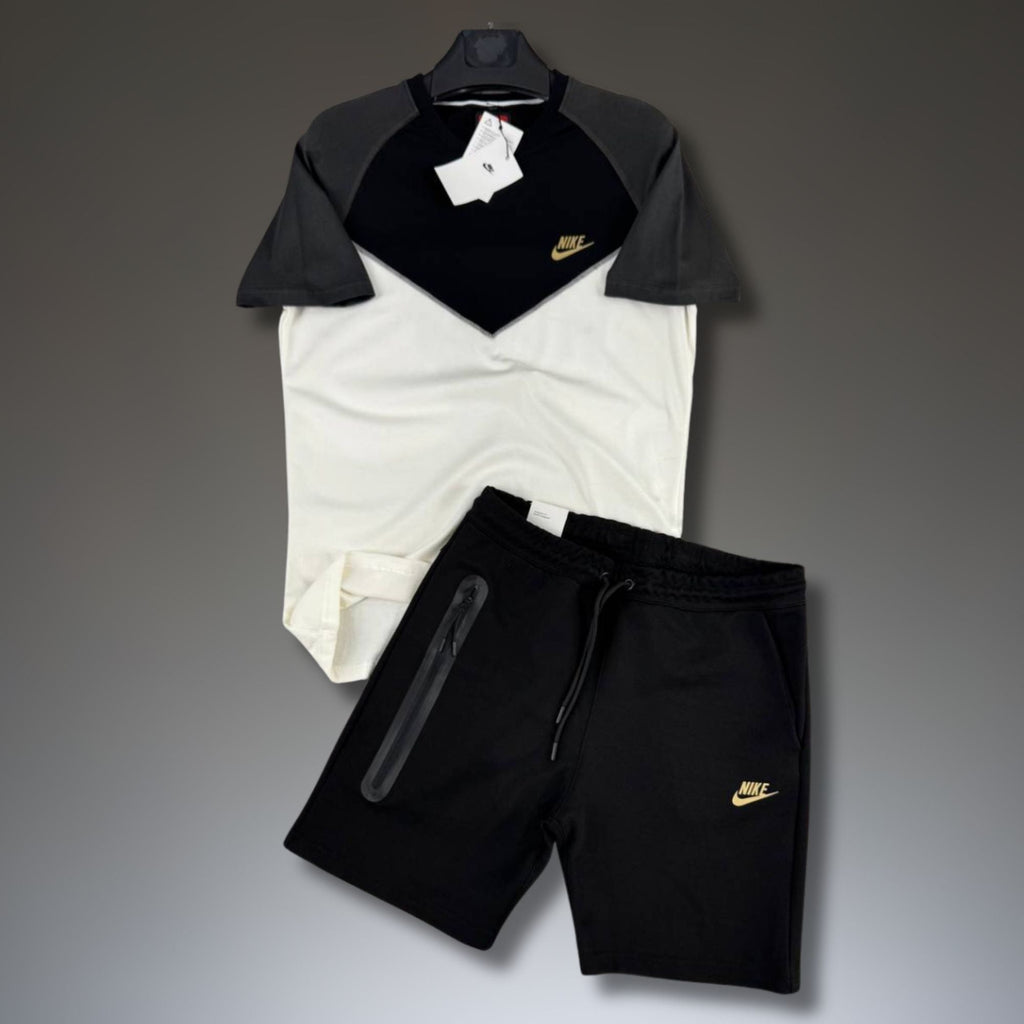 Nike Tech Fleece férfi rövid melegítő szett, grafit-fehér-fekete. Prémium minőség