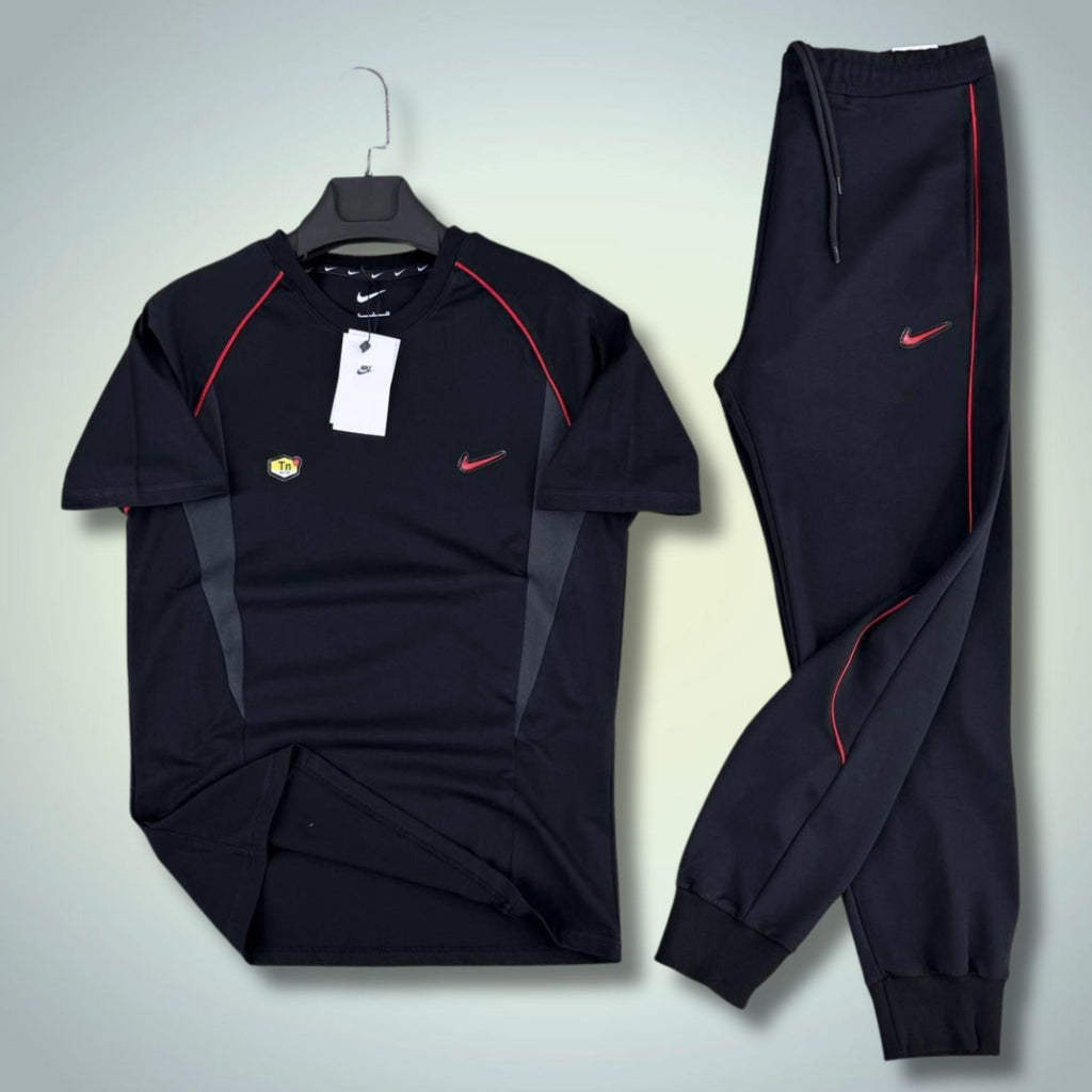 Nike TN férfi nyári sportos szett, fekete-piros. Prémium minőség