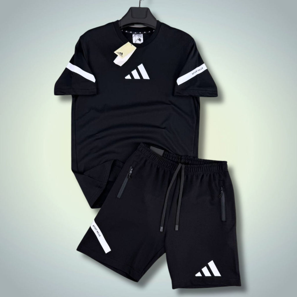 Adidas Z.N.E. férfi rövid sportos szett, fekete. Prémium minőség