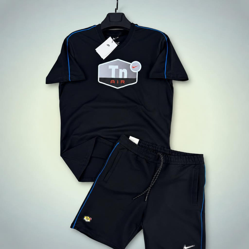 Nike TN Big Logo férfi rövid melegítő szett, fehér szürkével. Prémium minőség