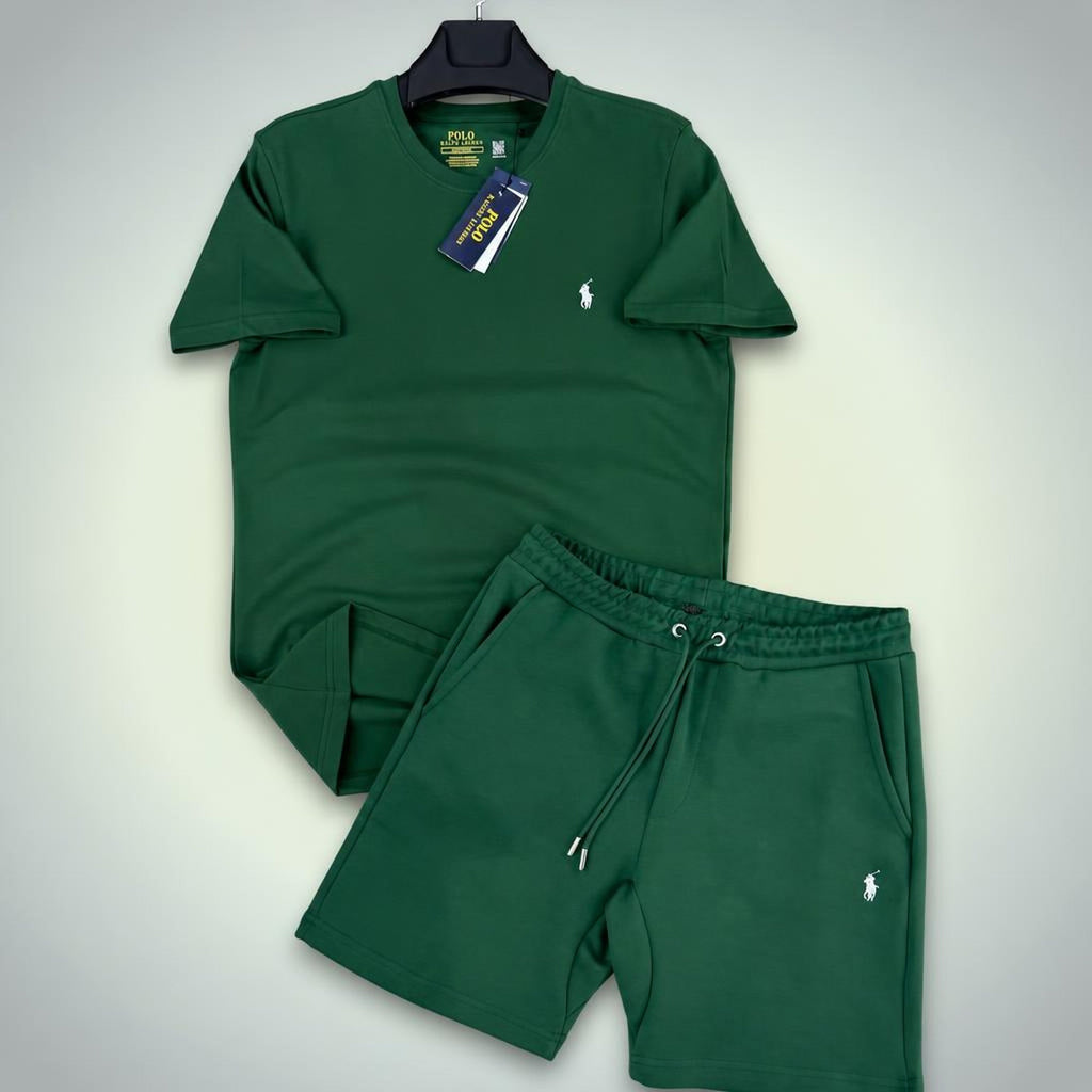 Ralph Lauren Classic férfi rövid melegítő szett, zöld. Prémium minőség