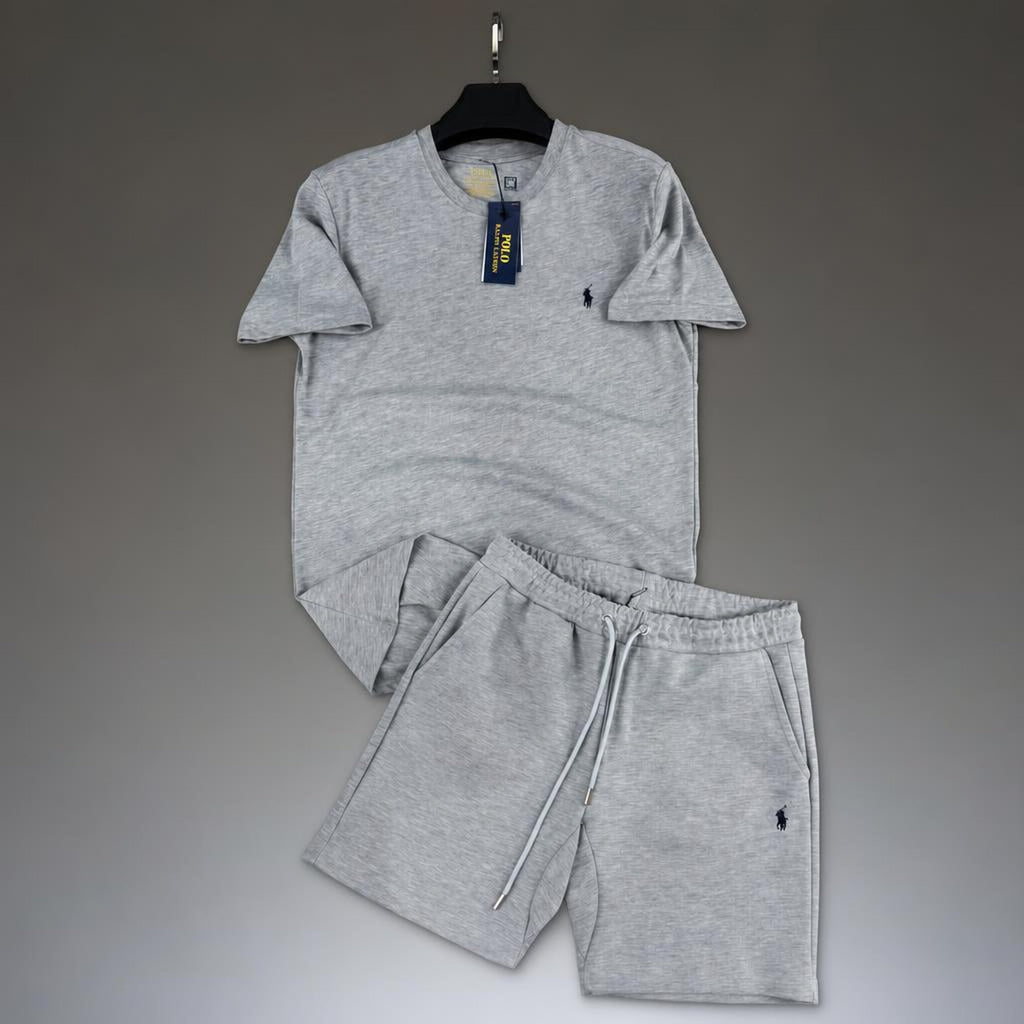 Ralph Lauren Classic férfi rövid melegítő szett, klasszikus szürke. Prémium minőség