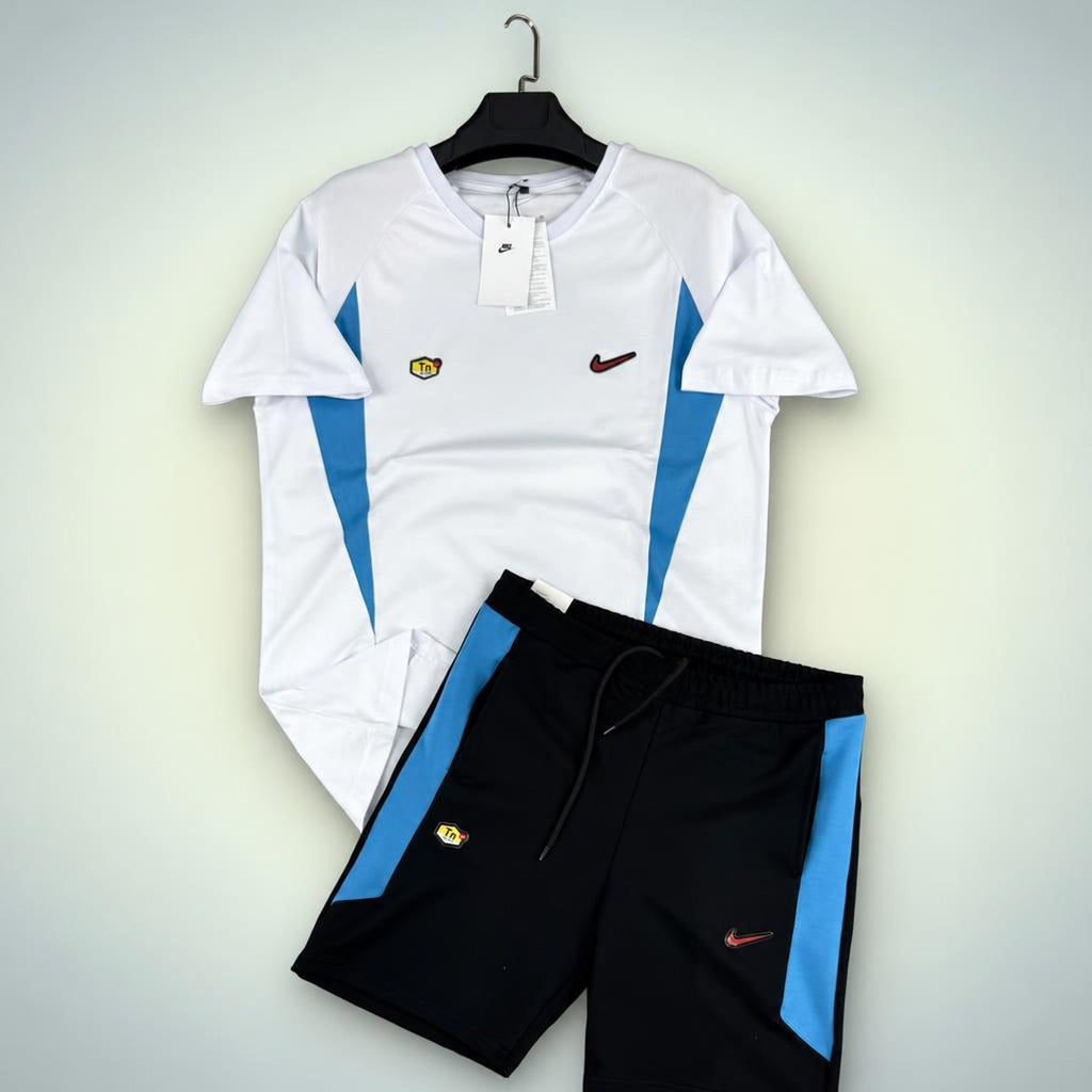 Nike TN férfi rövid melegítő szett, fehér-fekete. Prémium minőség