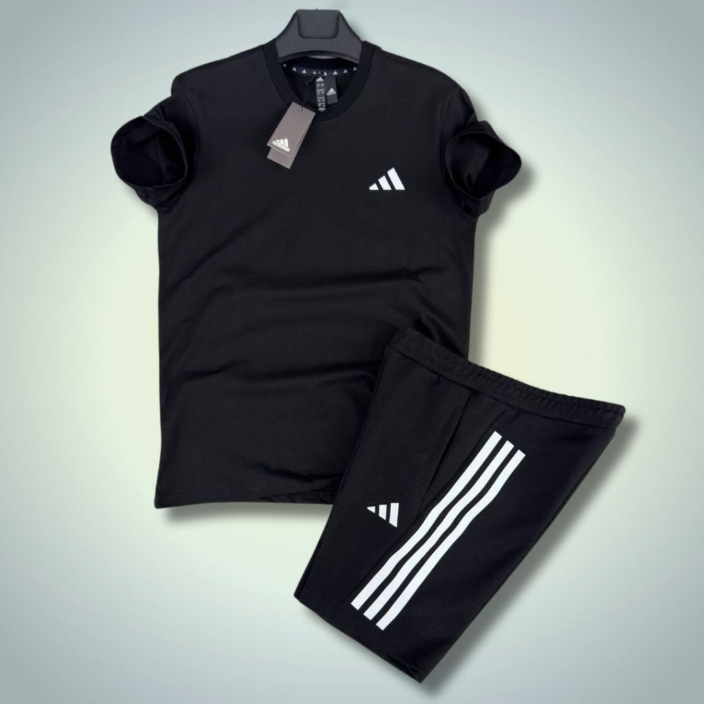 Adidas férfi szett rövidnadrággal, Basic, fekete. Prémium minőség