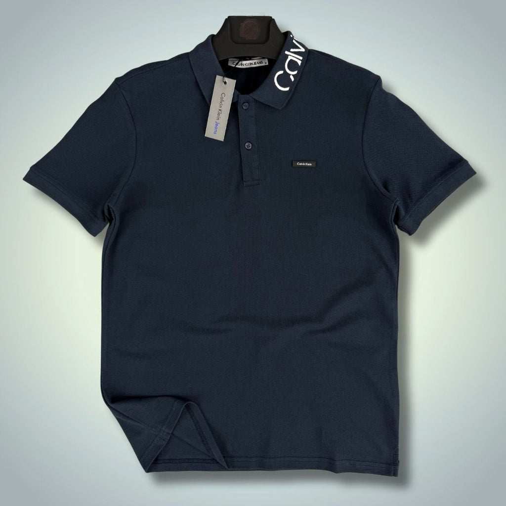 Calvin Klein férfi pólóing, logó a galléron, kék. Prémium minőség