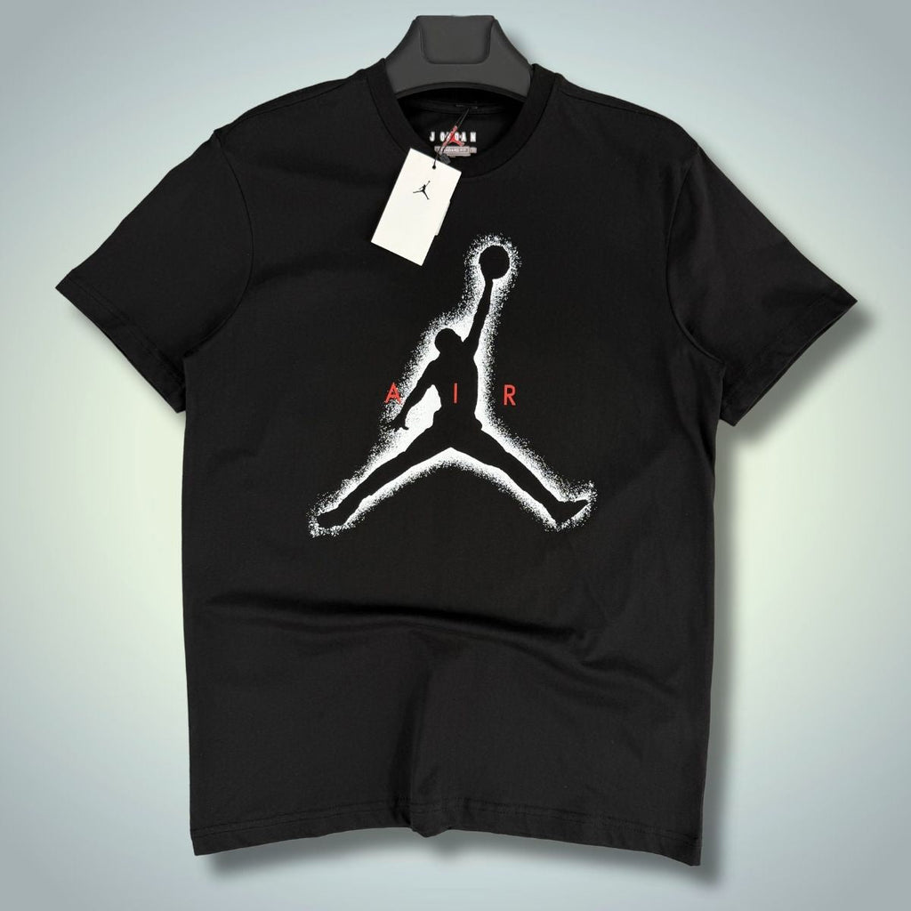 Jordan férfi póló, nagy logó, fekete. Prémium minőségű