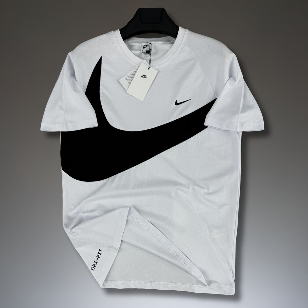 Férfi fehér Nike póló, nagy logóval. Prémium minőség