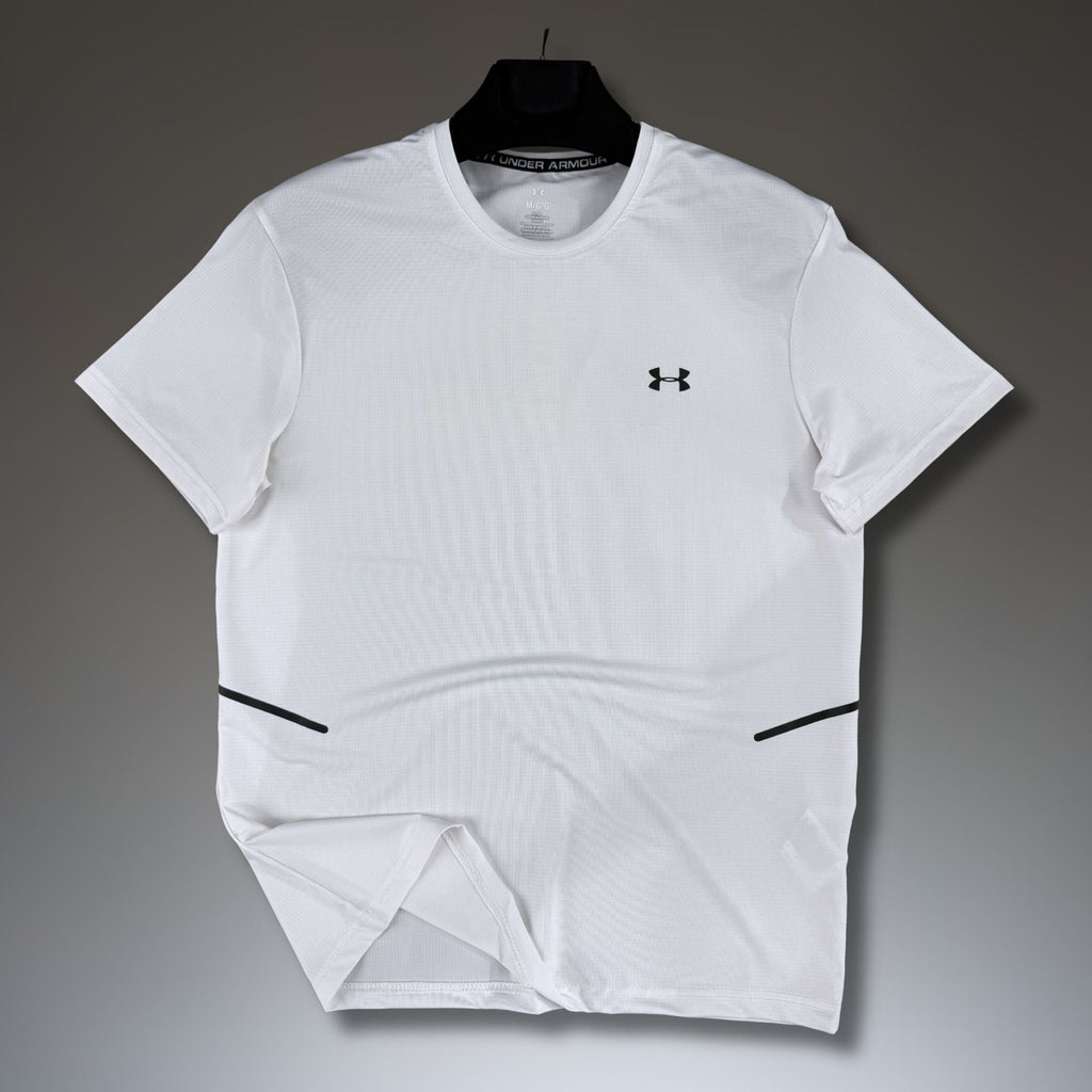 Férfi sportos fehér póló Under Armour. Prémium minőség