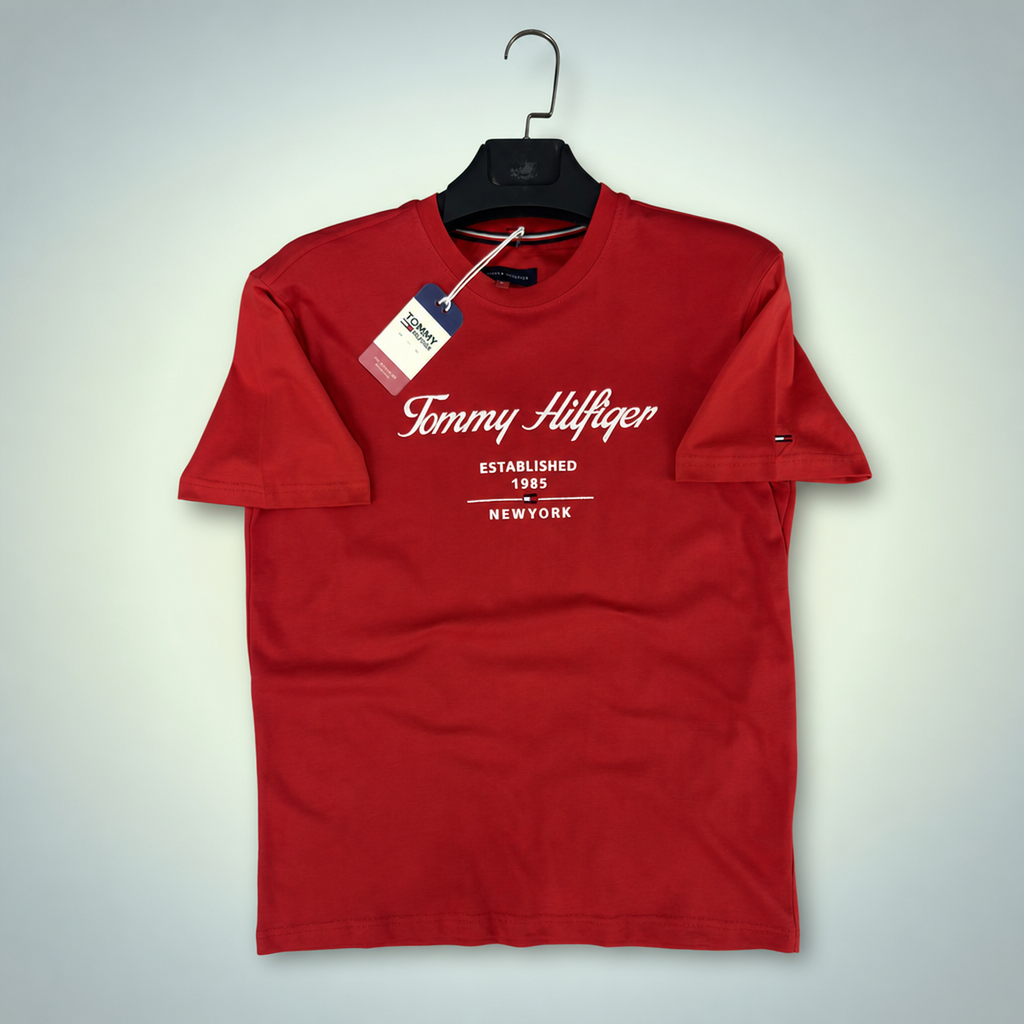 Tommy Hilfiger férfi póló, Piros. Prémium minőség