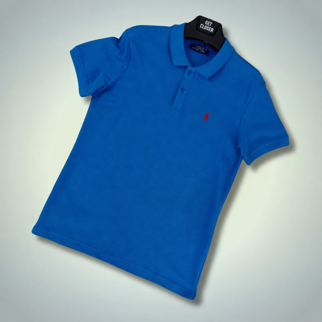 Ralph Lauren férfi pólóing, piros logóval, kék. Prémium minőség
