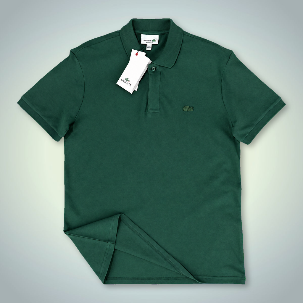 Lacoste férfi pólóing, tónusban tartott logóval, zöld. Prémium minőség