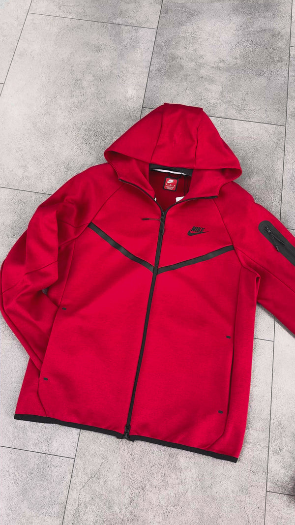 Nike férfi Tech Fleece melegítő, piros. Model 2024. Prémium minőség