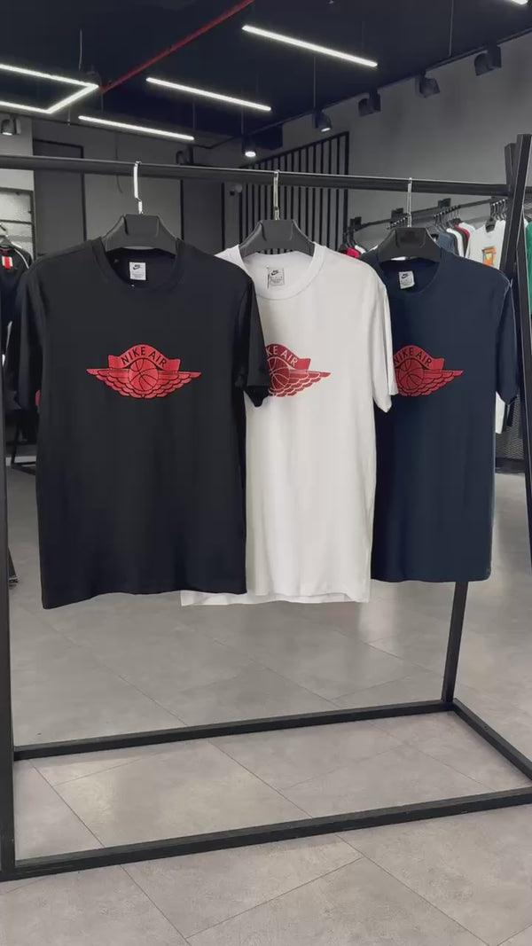 Nike férfi póló, piros logó, fehér. Prémium minőségű